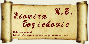 Miomira Božičković vizit kartica